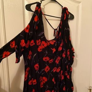 3X open shoulder dress